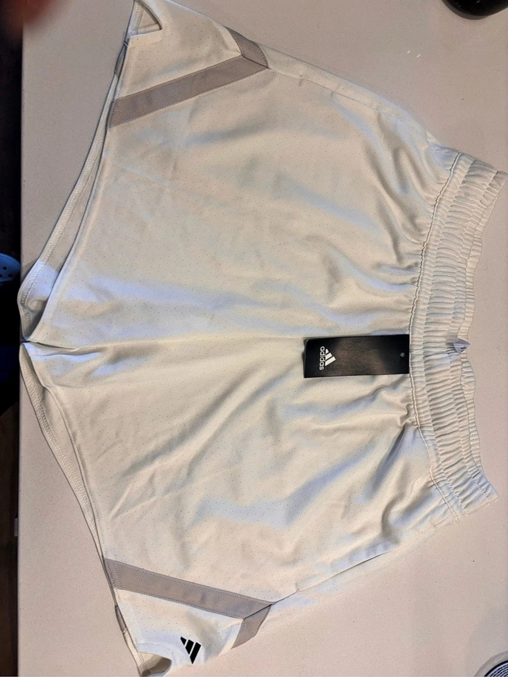 Adidas White & Grey Athletic Training Shorts | Size S | NWT